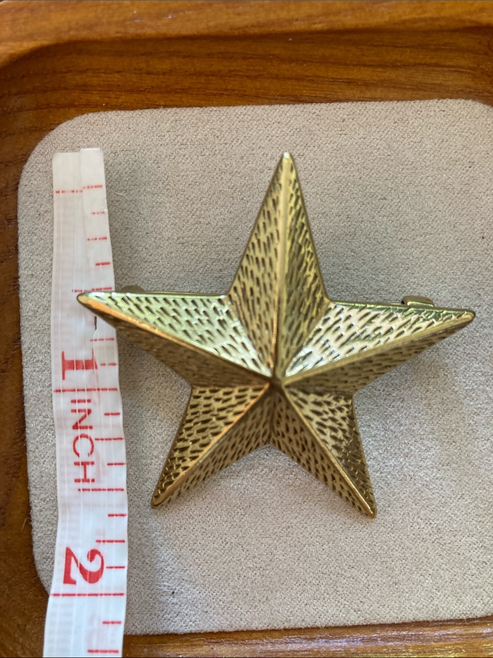 Saint Laurent Metallic Gold Star Brooch